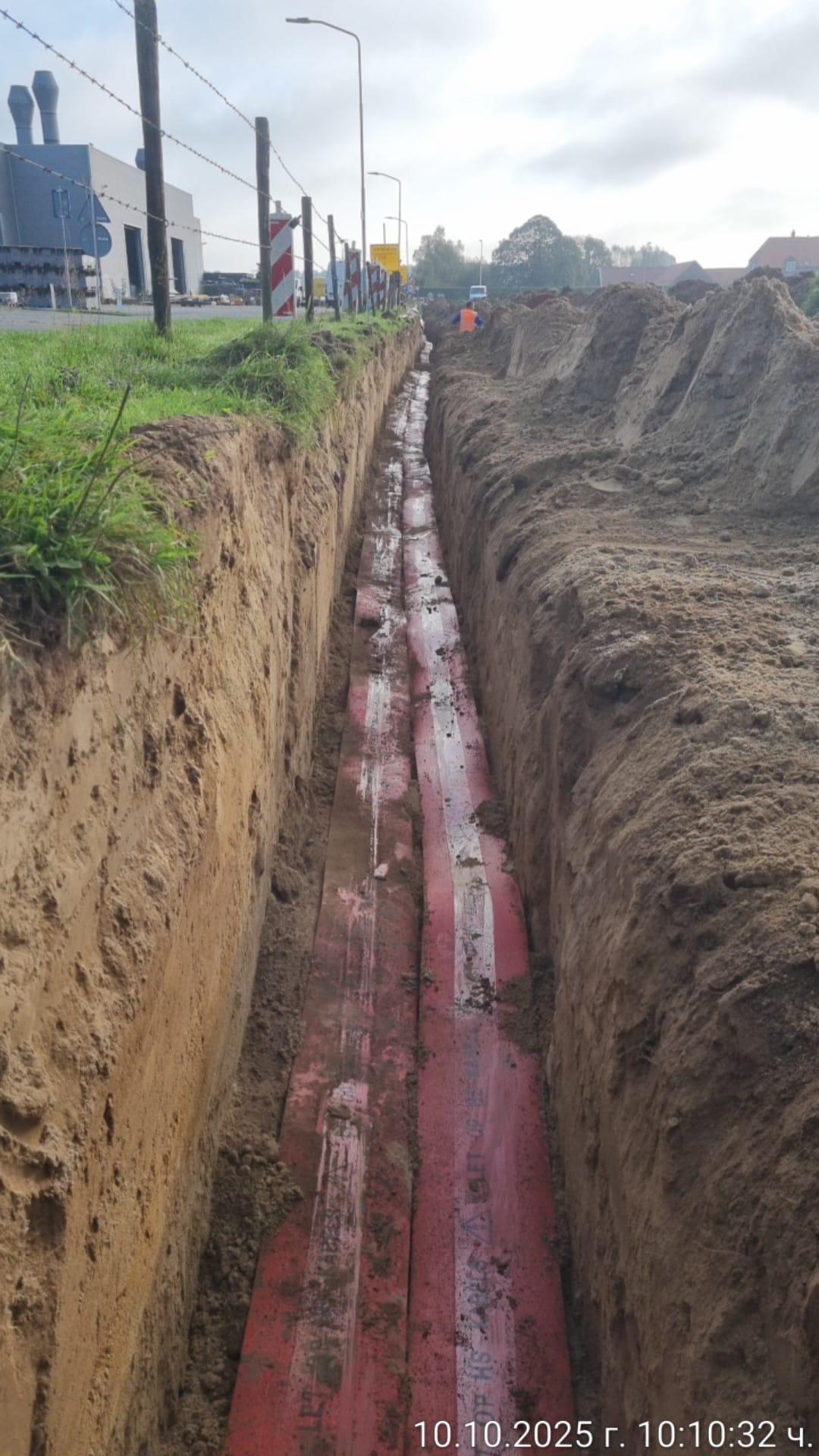 Kabelaanleg langs kanaalweg